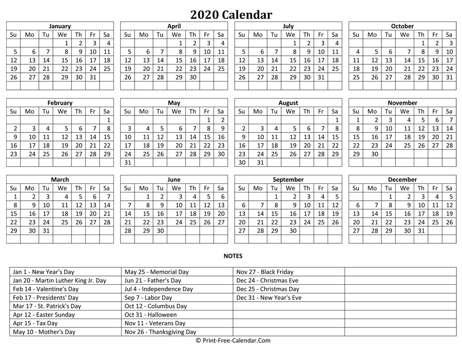 Calendar For 2020 Indicating Public Holidays Calendar - vrogue.co