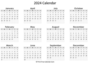 yearly calendar 2024